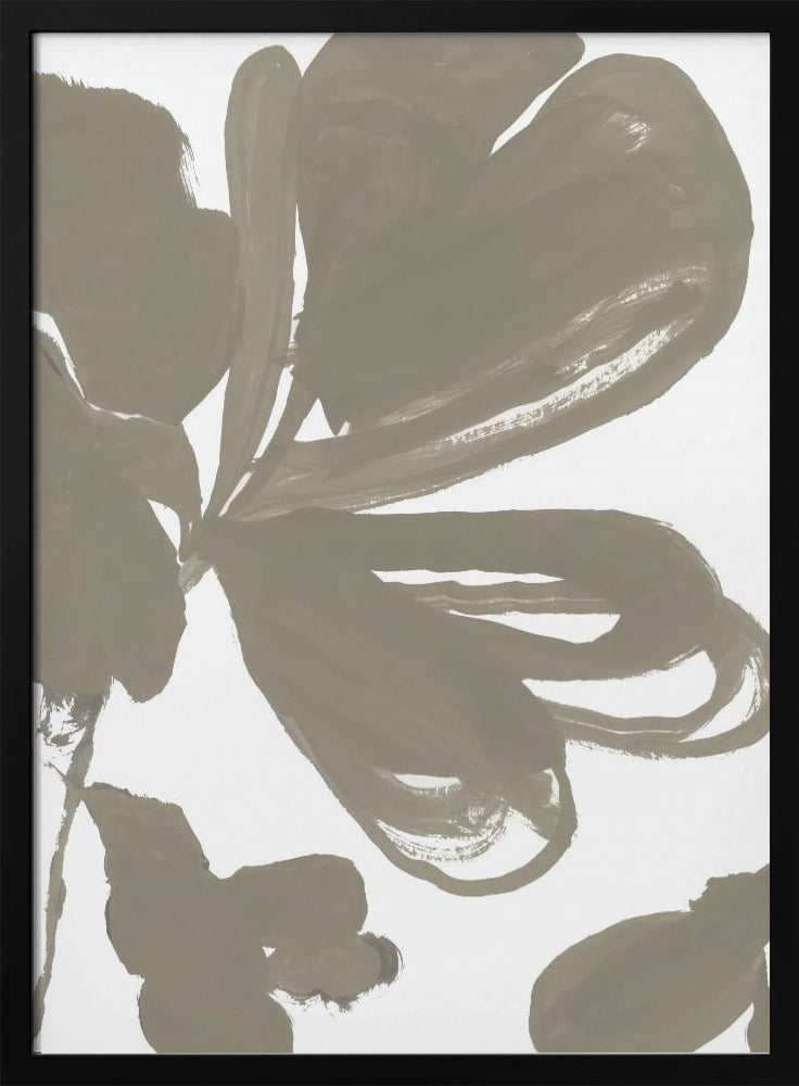 Riesiges Taupe-Blumenmuster 1 | Poster