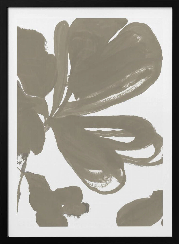 Riesiges Taupe-Blumenmuster 1 | Poster
