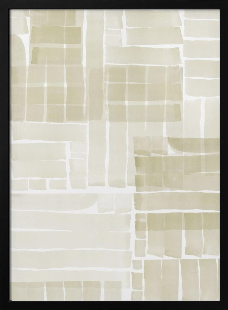 Neutrales Tangle Grid 2 | Poster