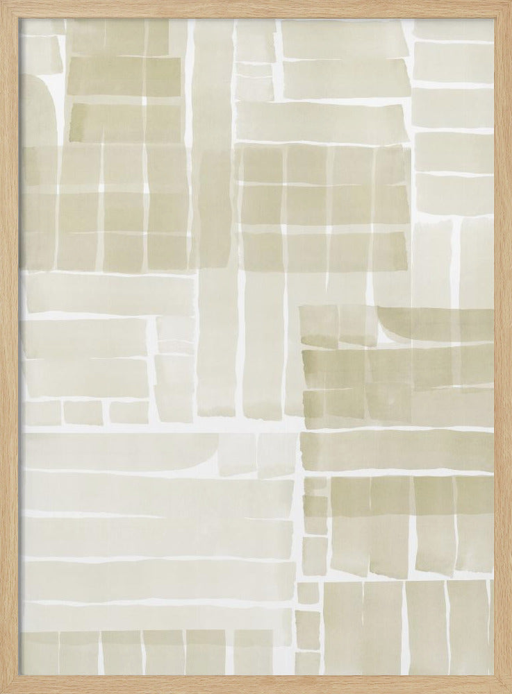 Neutrales Tangle Grid 2 | Poster