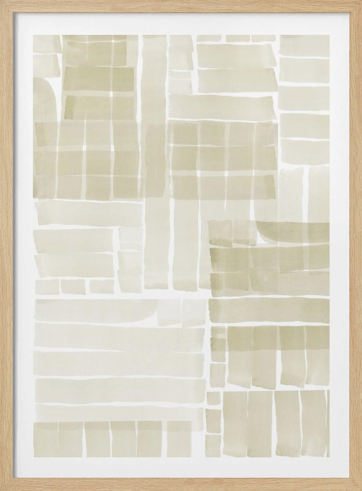 Neutrales Tangle Grid 2 | Poster