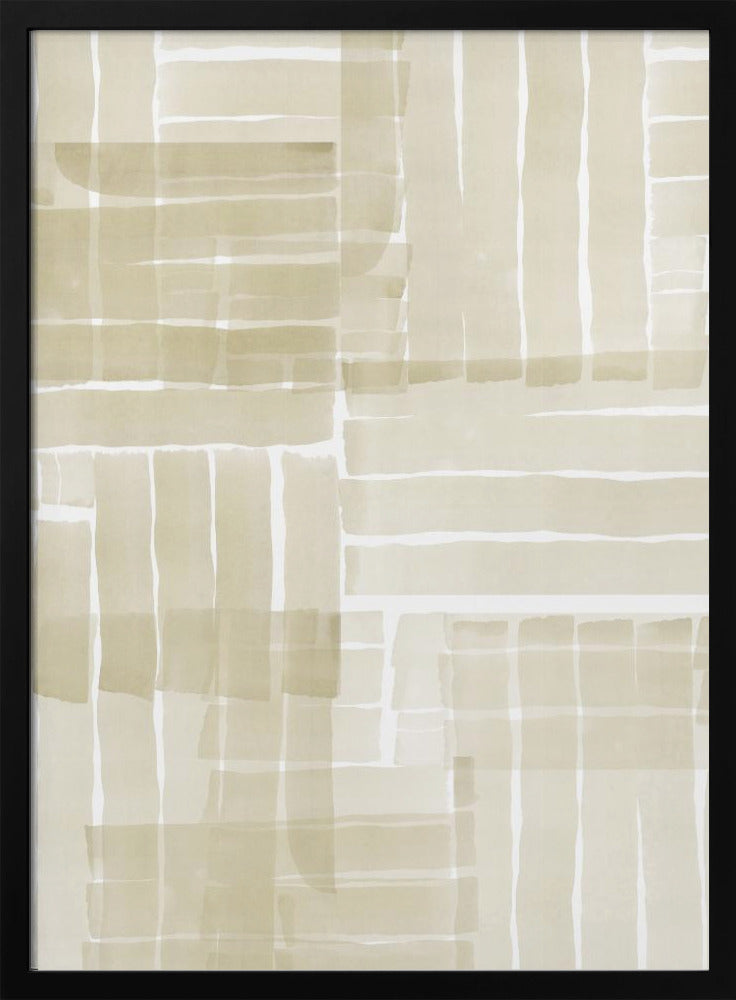 Neutrales Tangle Grid 3 | Poster