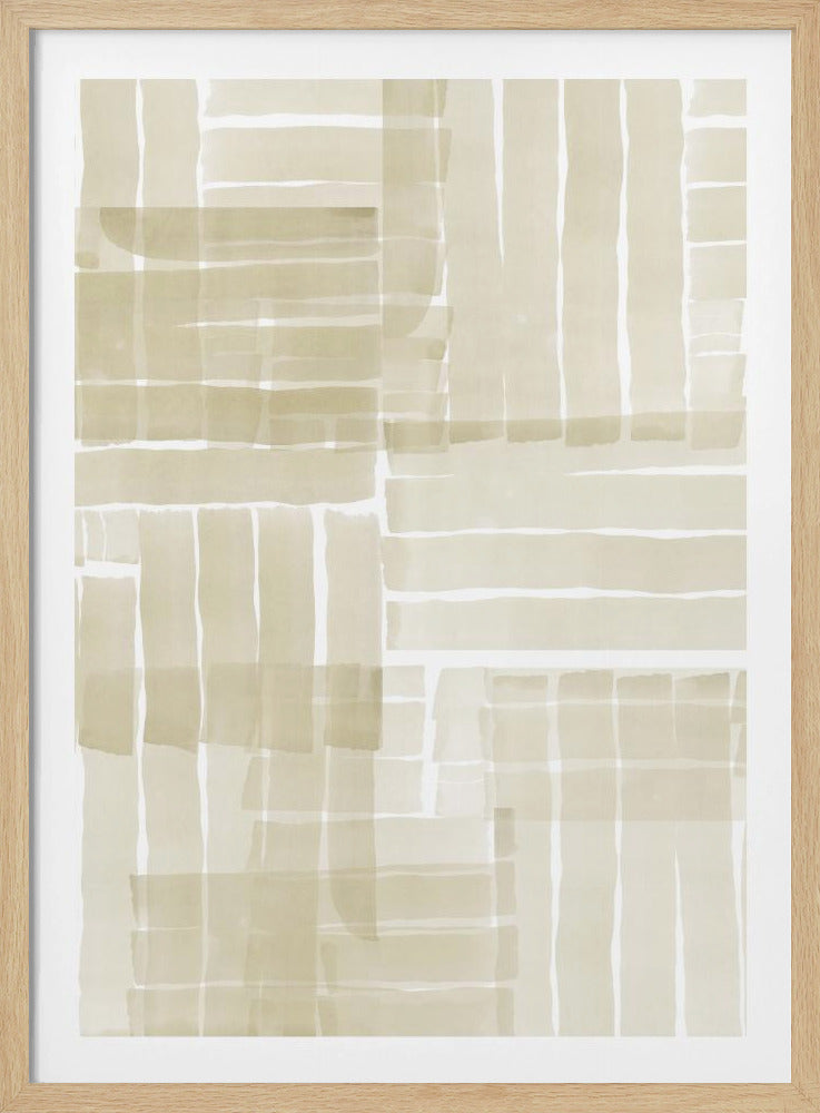 Neutrales Tangle Grid 3 | Poster