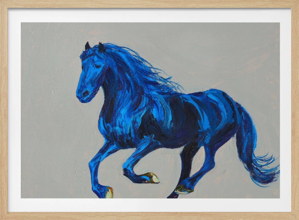 Ein blaues Pferd | Poster