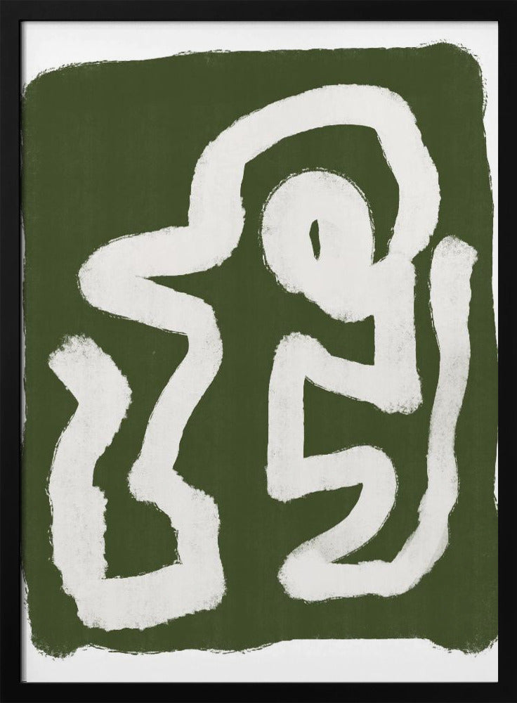 Abstrakte grüne Linien 3 | Poster