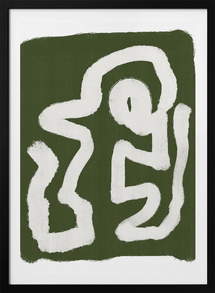 Abstrakte grüne Linien 3 | Poster