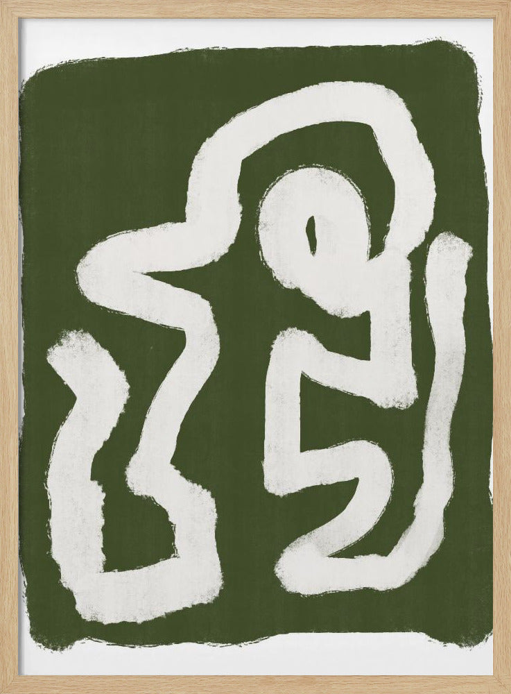Abstrakte grüne Linien 3 | Poster