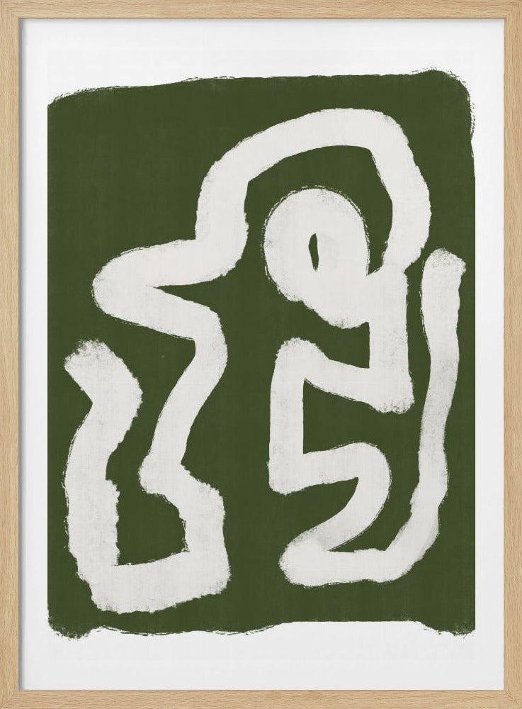 Abstrakte grüne Linien 3 | Poster