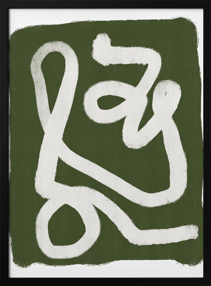 Abstrakte grüne Linien 2 | Poster