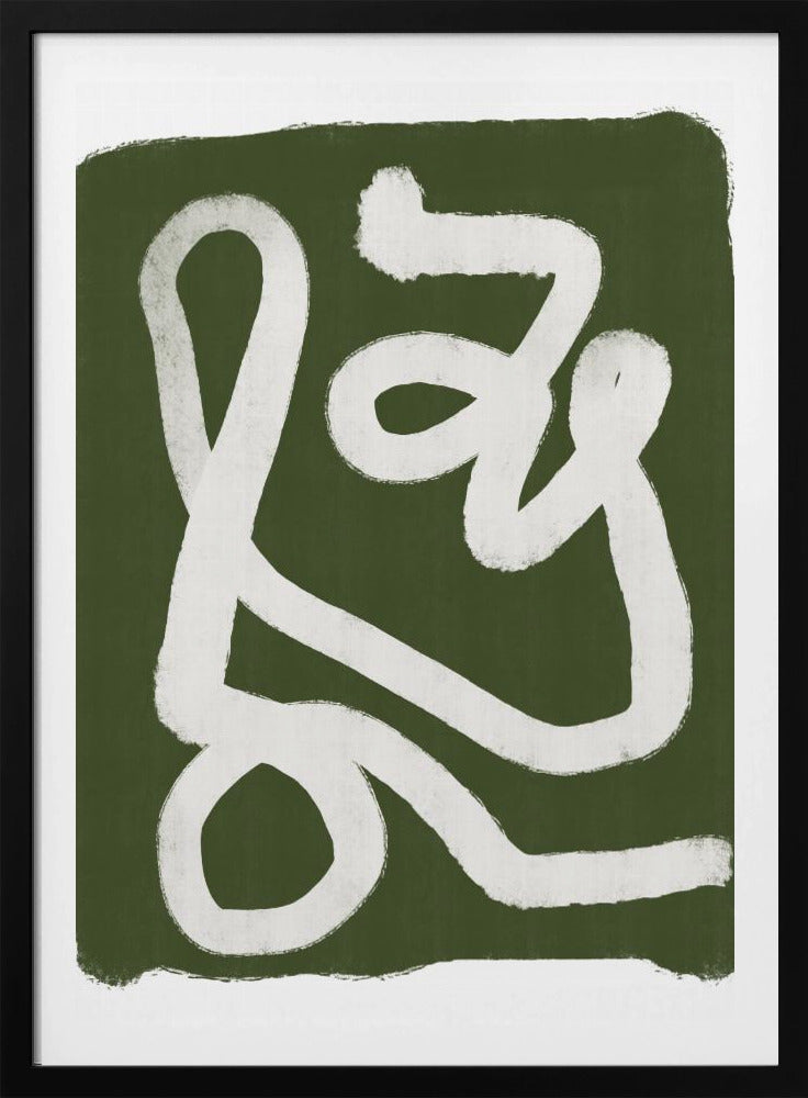Abstrakte grüne Linien 2 | Poster