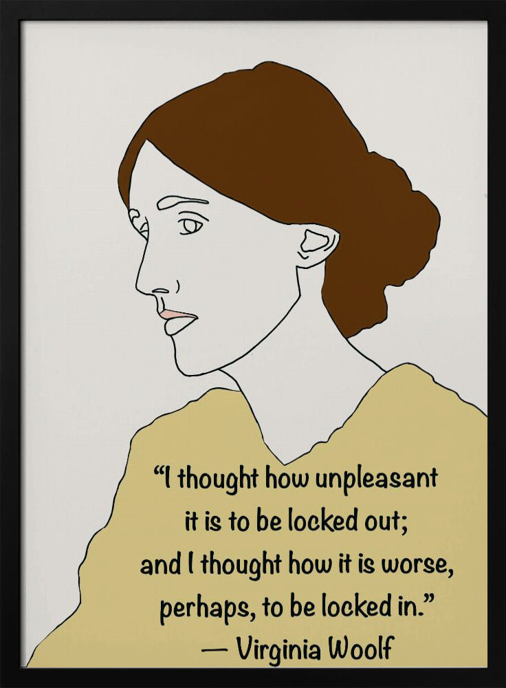Virginia Woolf Art Gelb | Poster