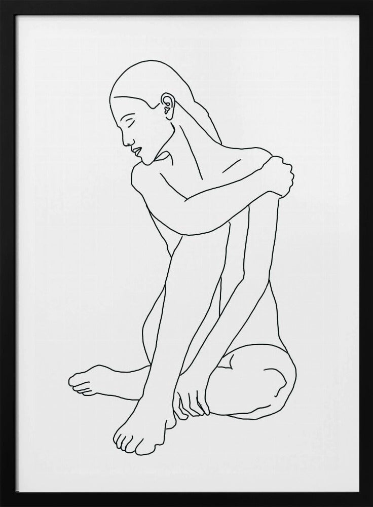 Linienzeichnung Frauenpose | Poster