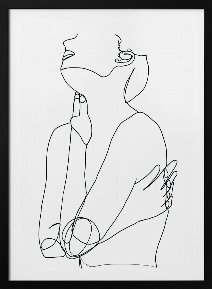 Strichzeichnung einer Frau | Poster