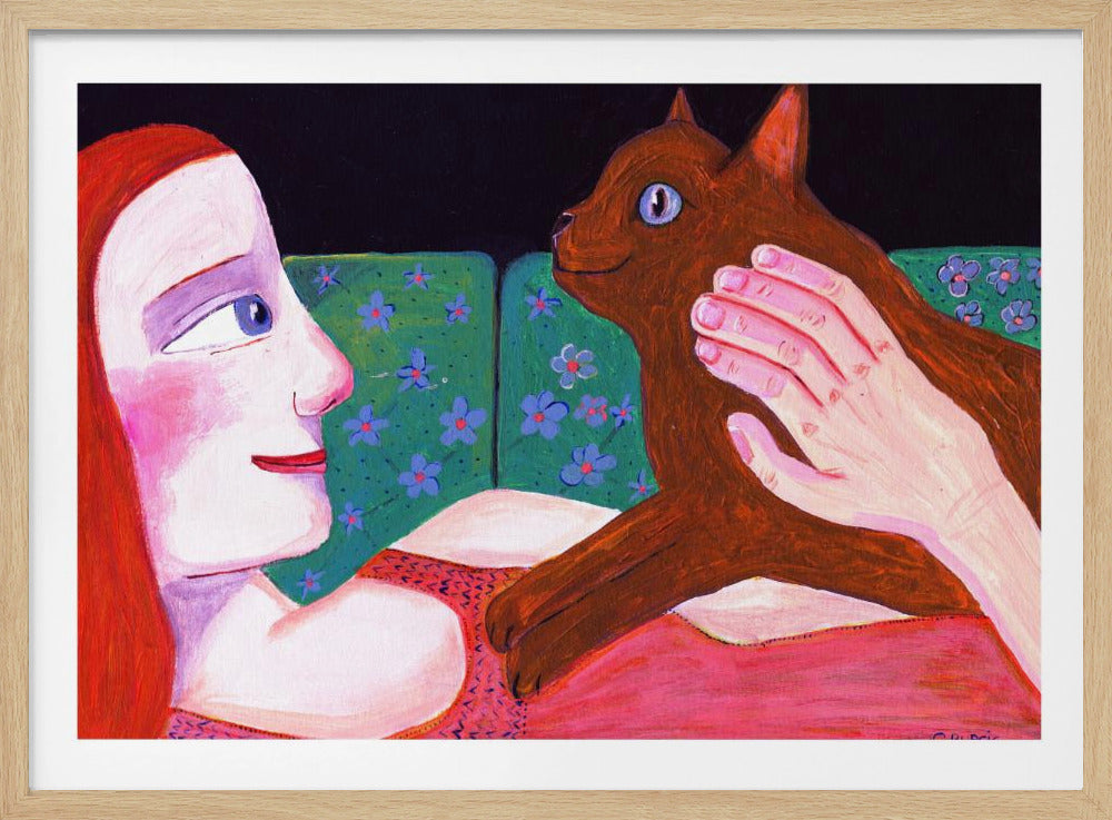 Katzenliebhaber Rot | Poster