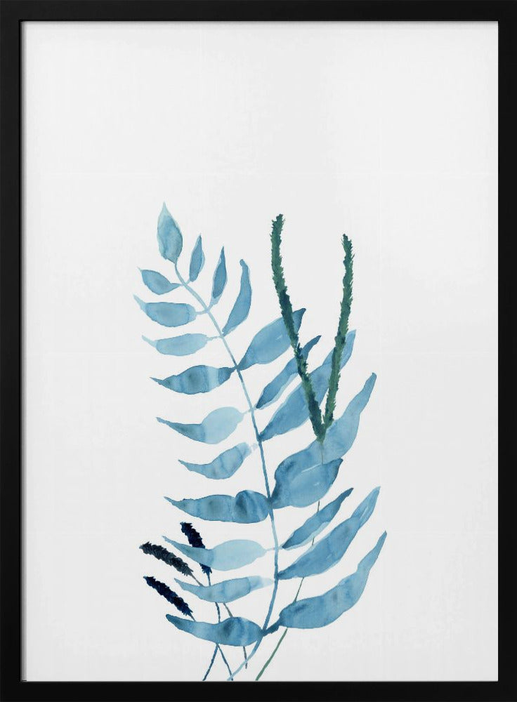 Blaue Aquarellblumen 2 | Poster