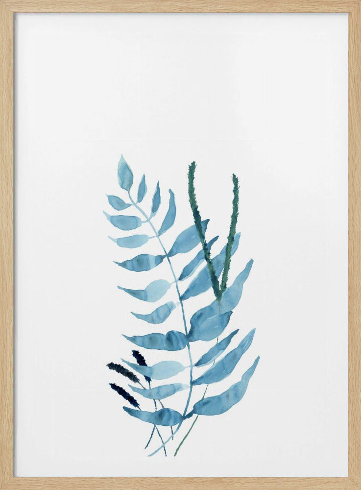 Blaue Aquarellblumen 2 | Poster