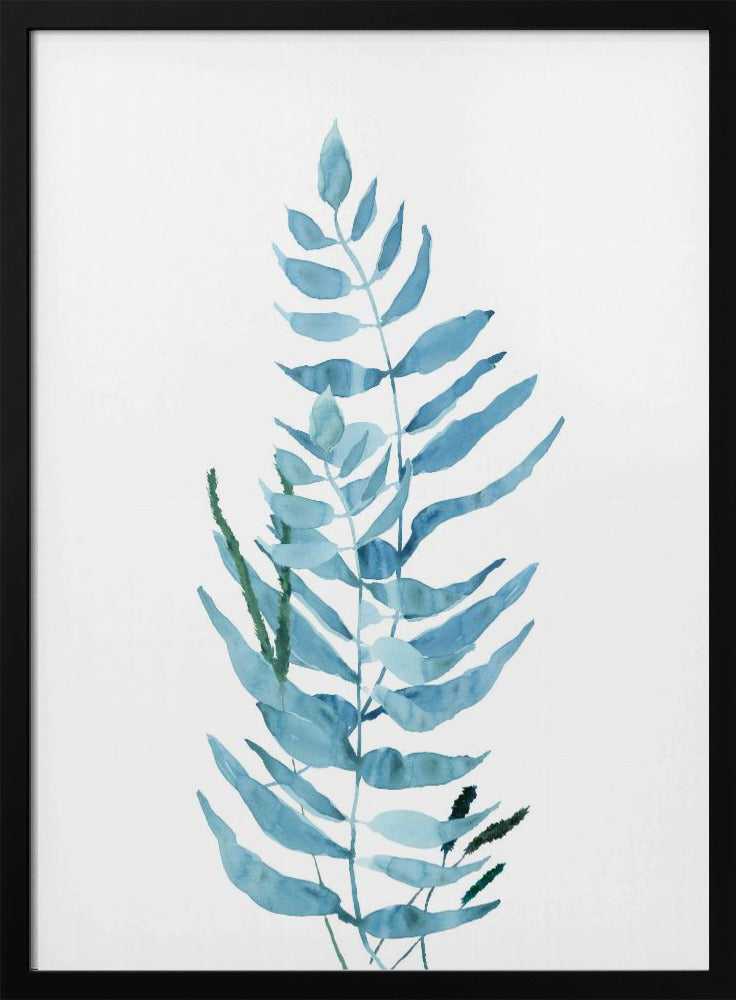 Blaue Aquarellblumen 3 | Poster