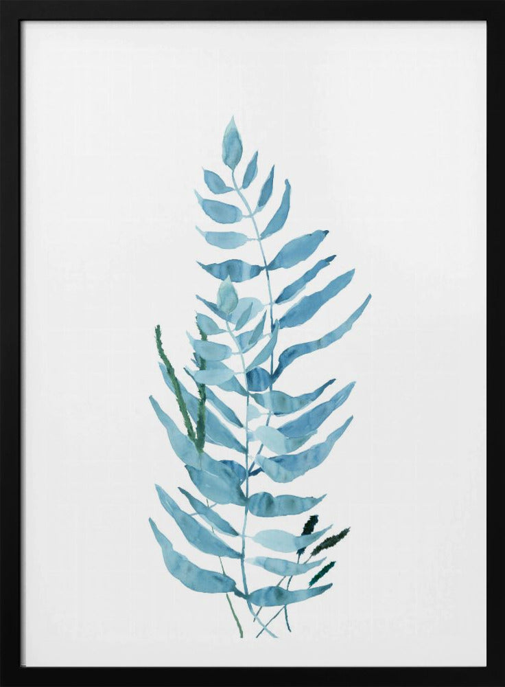 Blaue Aquarellblumen 3 | Poster