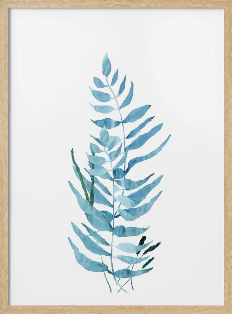 Blaue Aquarellblumen 3 | Poster
