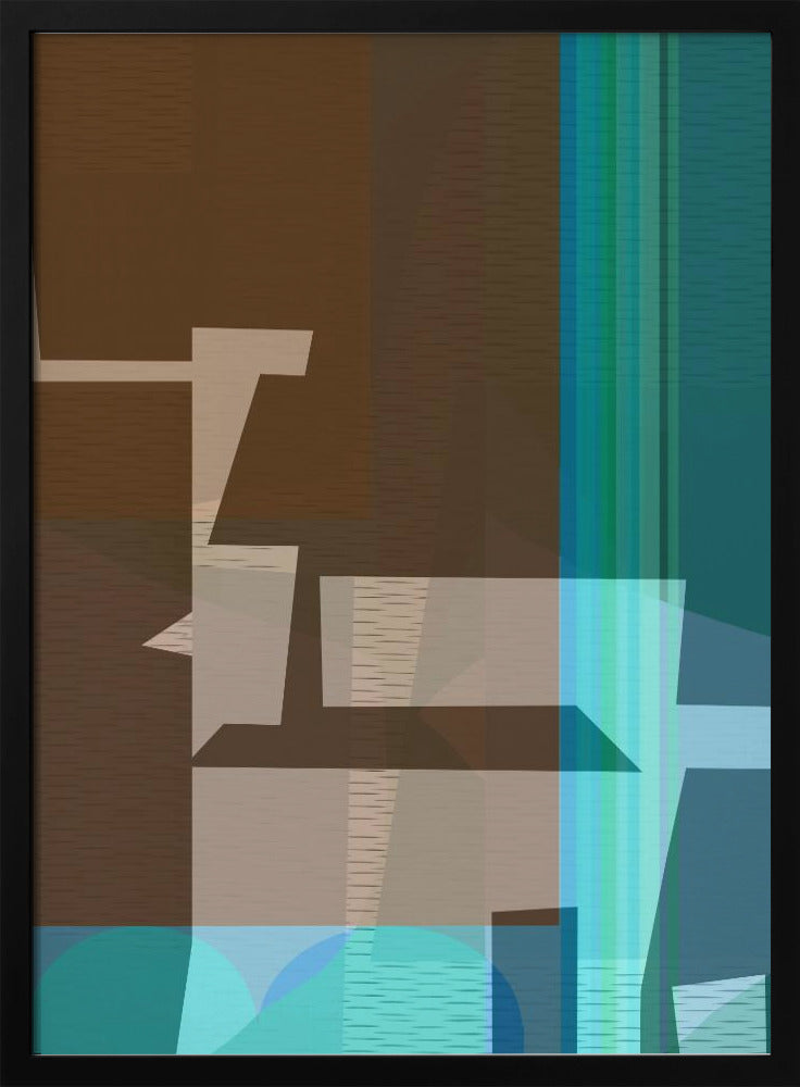 Brown Blue Woven 1 | Poster