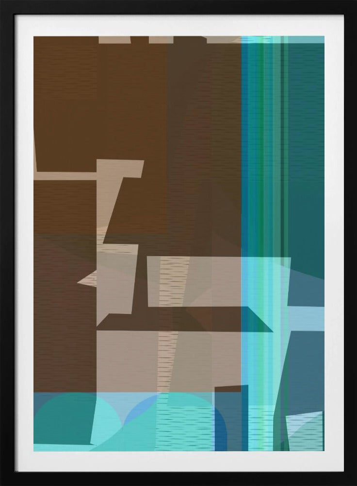 Brown Blue Woven 1 | Poster