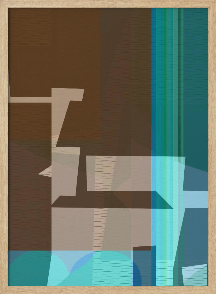 Brown Blue Woven 1 | Poster