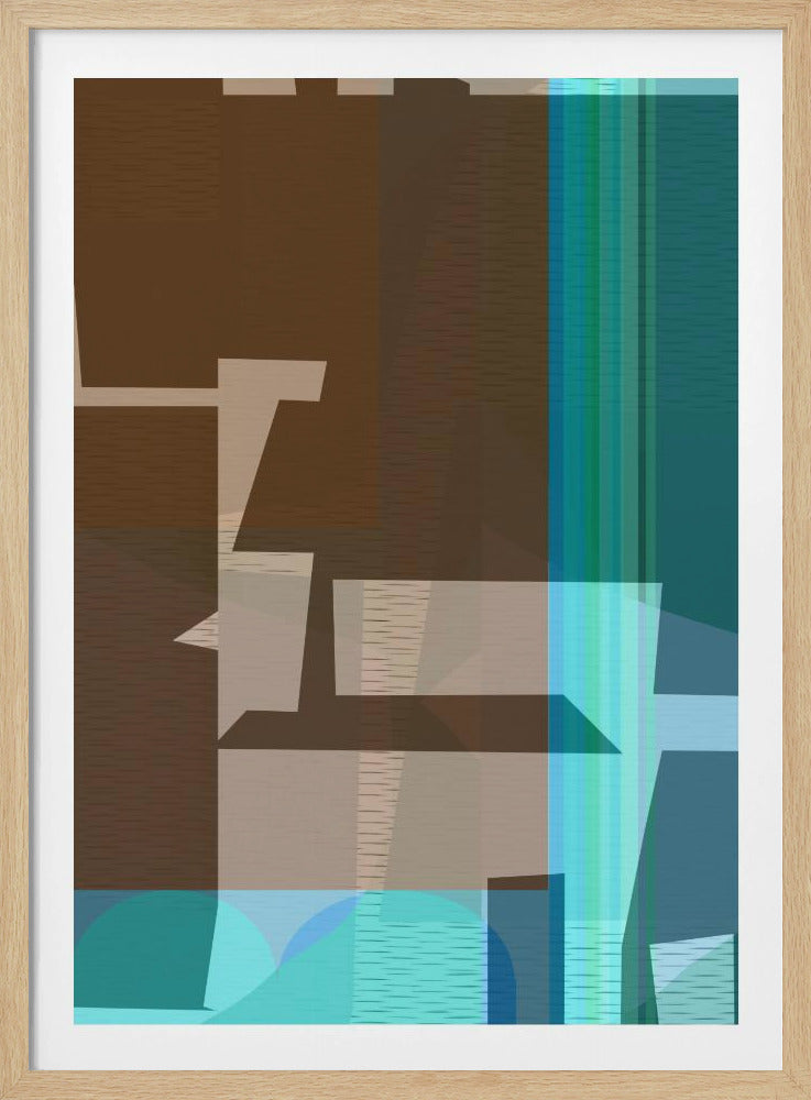 Brown Blue Woven 1 | Poster