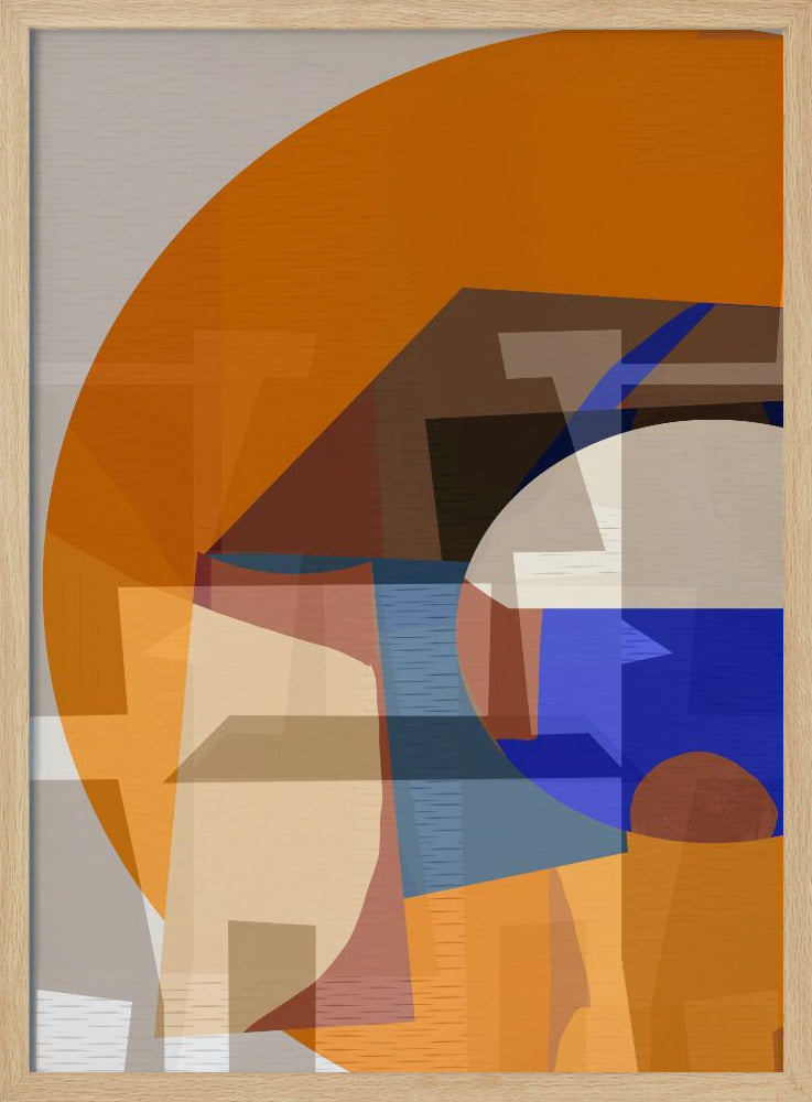 Orange Blau Gewebt 4 | Poster