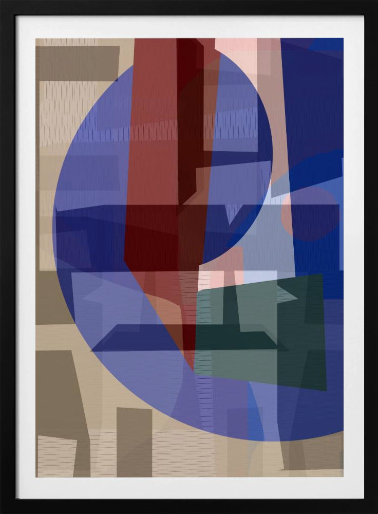 Braun Blau Gewebt 5 | Poster