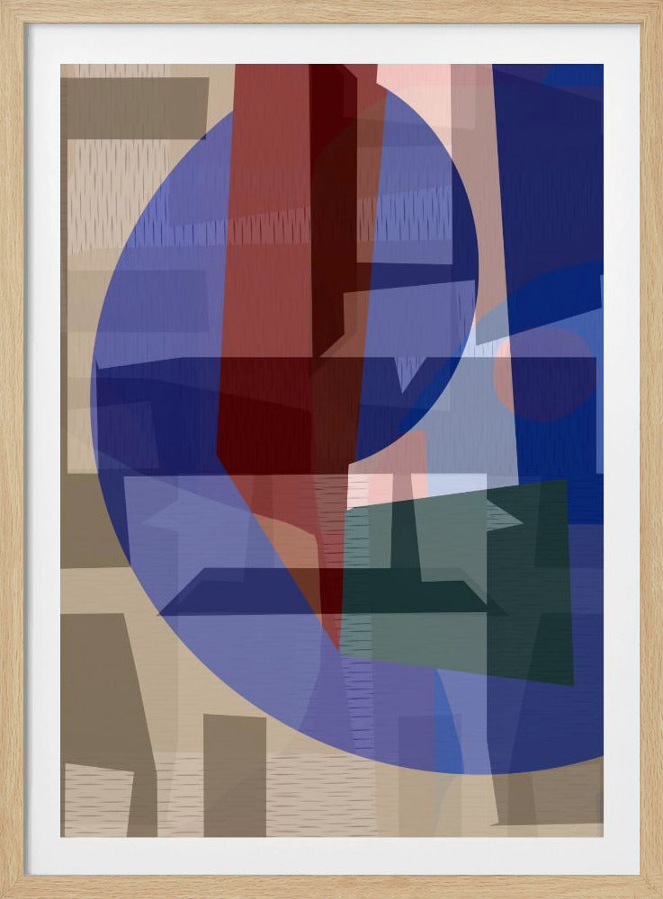Braun Blau Gewebt 5 | Poster