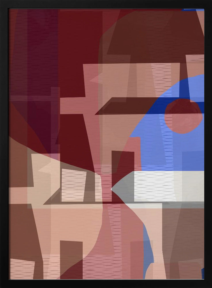 Braun Blau Gewebt 6 | Poster