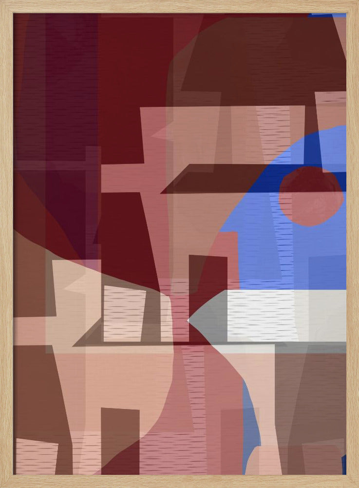 Braun Blau Gewebt 6 | Poster