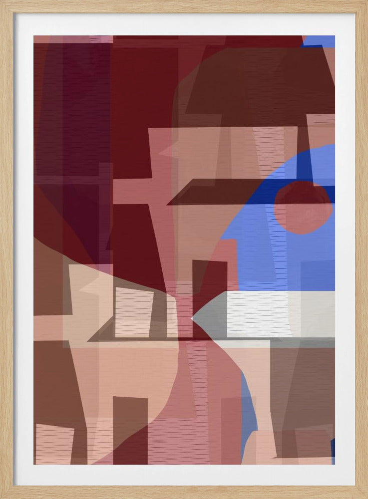 Braun Blau Gewebt 6 | Poster