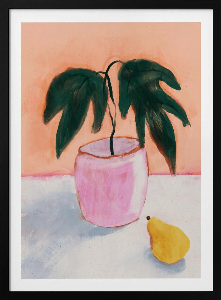 Rosa Topf, gelbe Birne | Poster