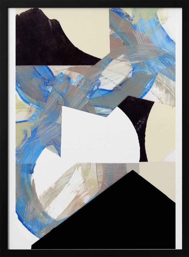 Blau Neutral Beige Schwarz 2 | Poster