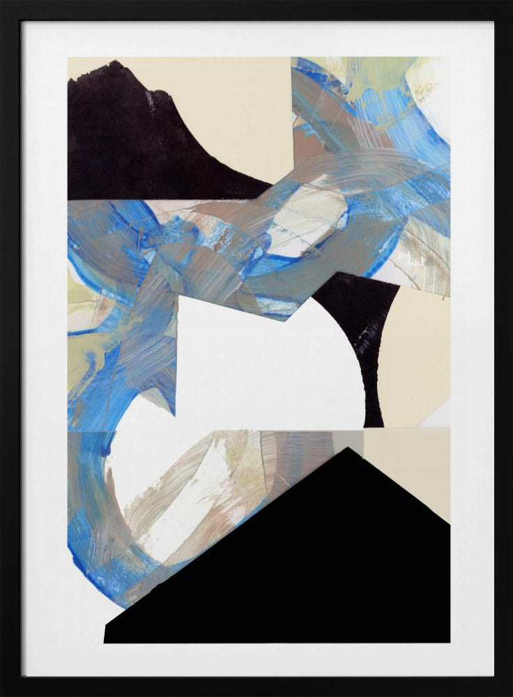 Blau Neutral Beige Schwarz 2 | Poster