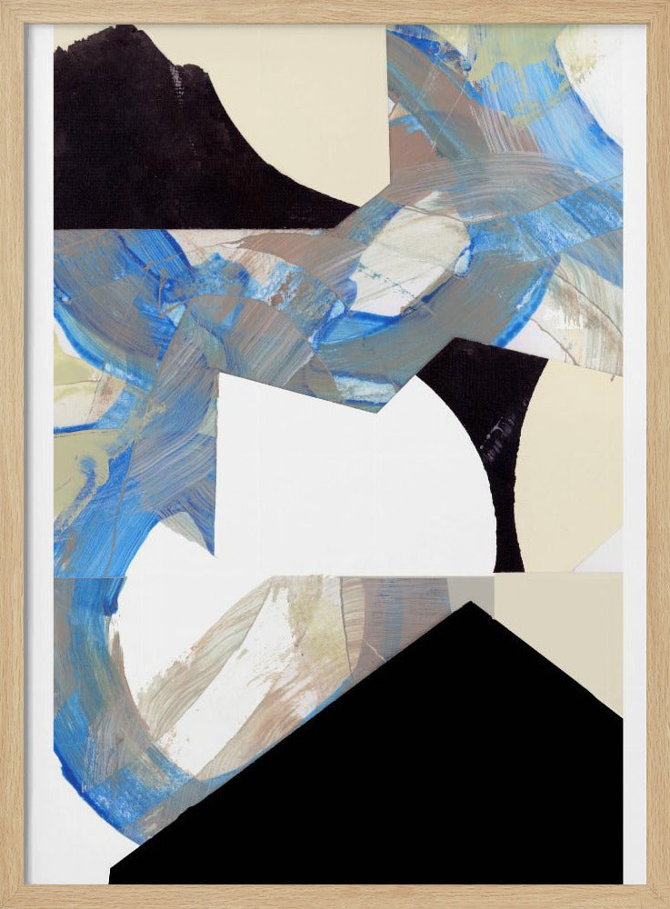 Blau Neutral Beige Schwarz 2 | Poster