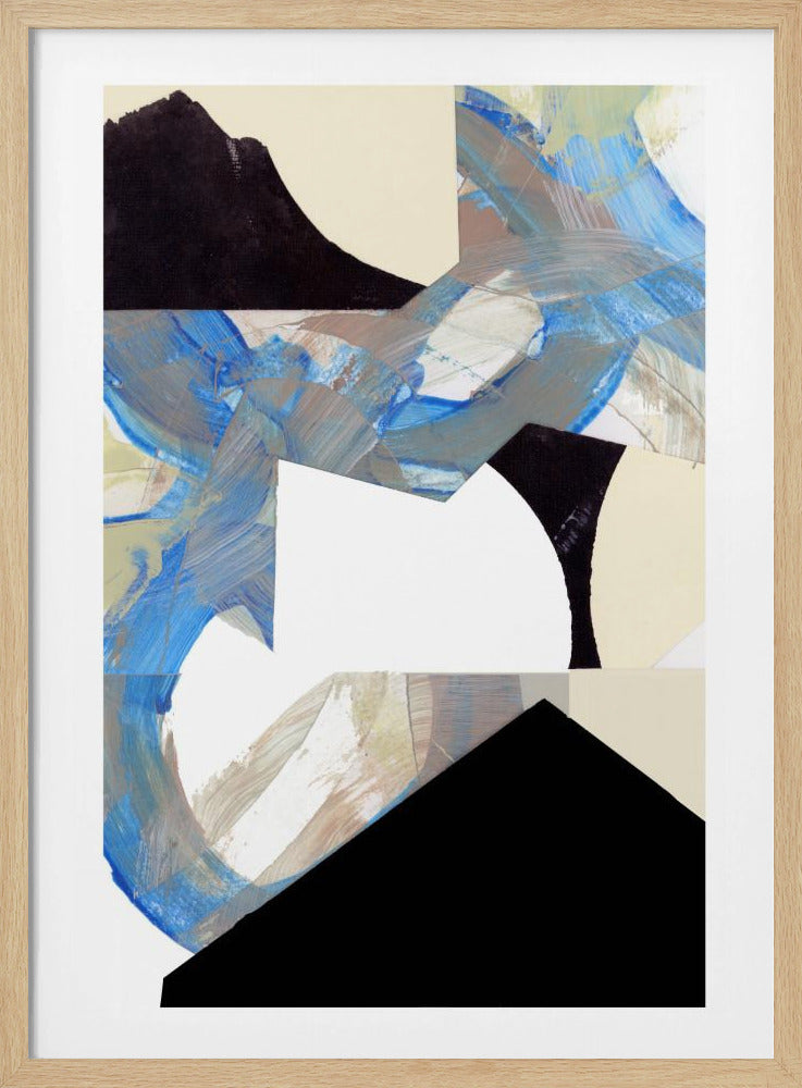Blau Neutral Beige Schwarz 2 | Poster