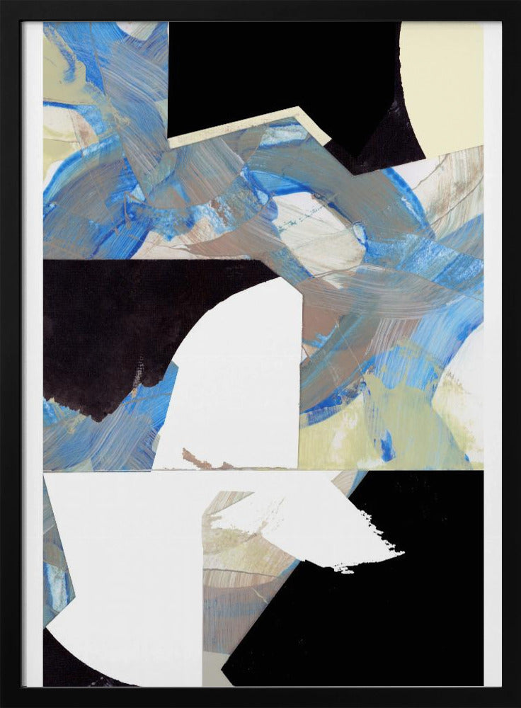 Blau Neutral Beige Schwarz 3 | Poster