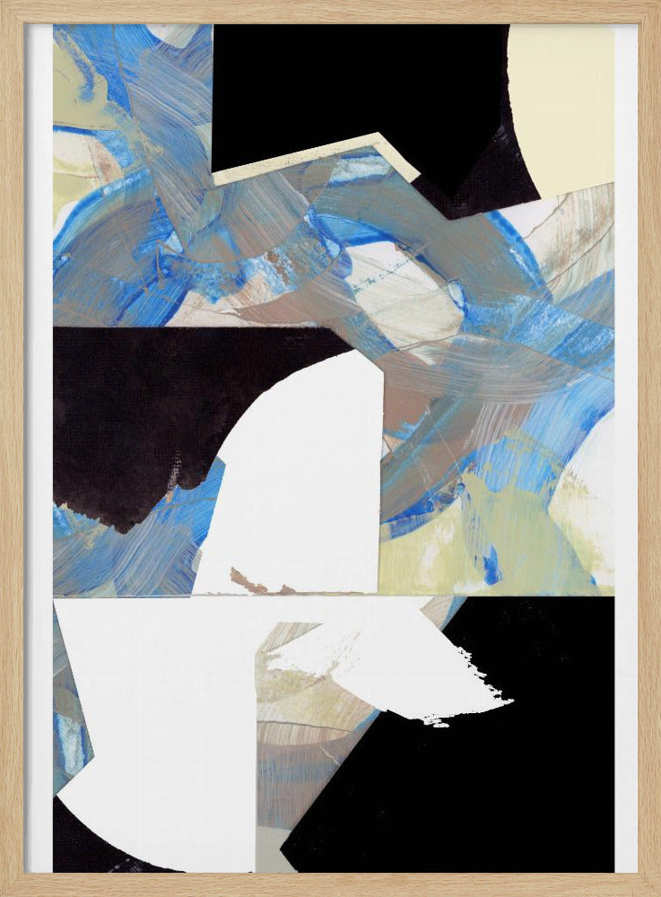Blau Neutral Beige Schwarz 3 | Poster