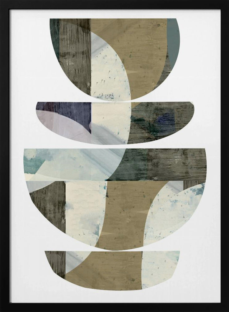 Blaue Halbkreise III | Poster