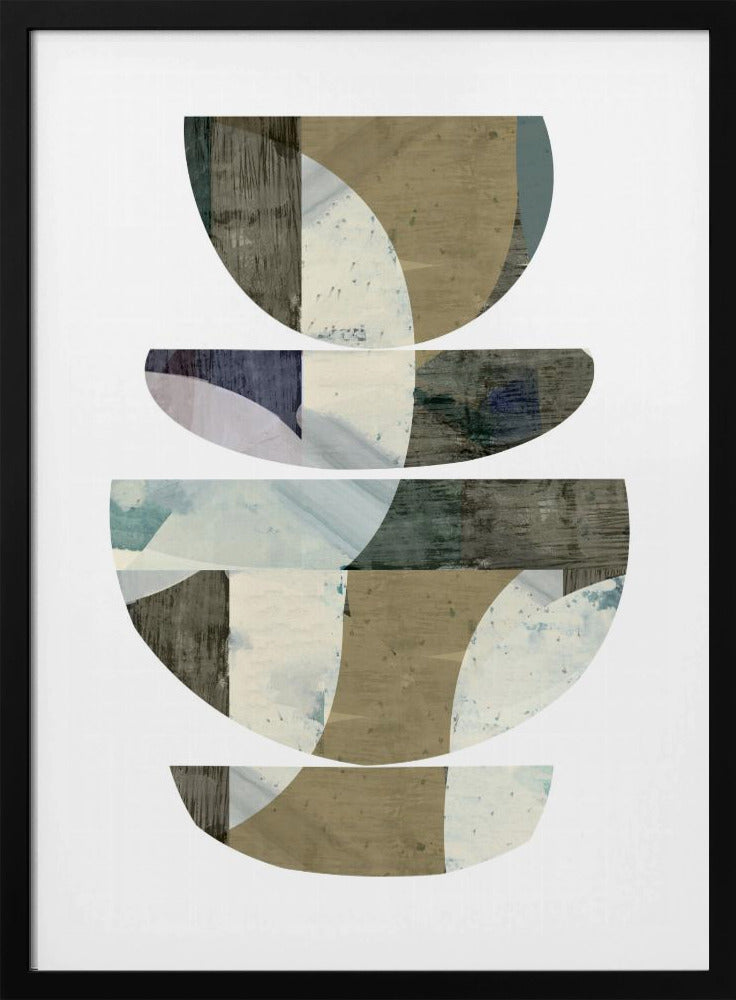 Blaue Halbkreise III | Poster