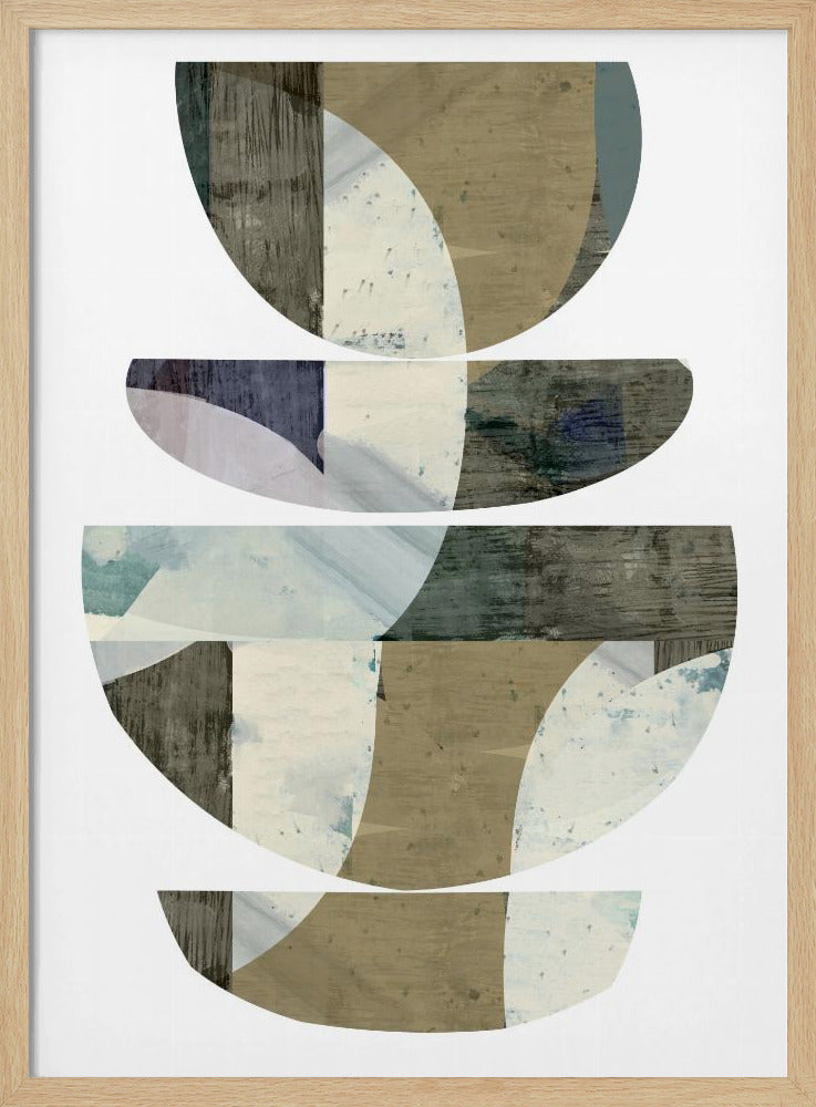 Blaue Halbkreise III | Poster