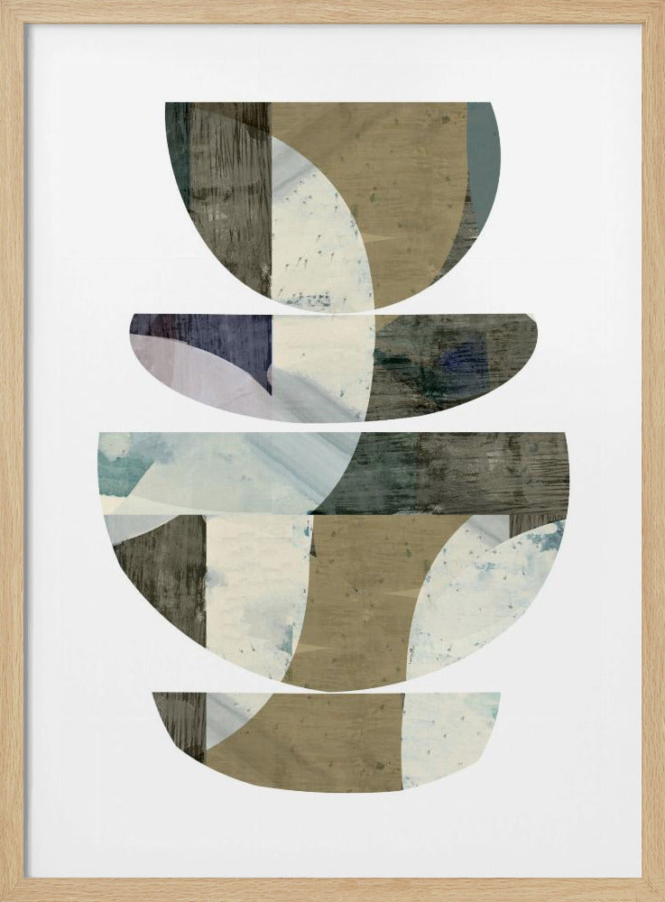 Blaue Halbkreise III | Poster