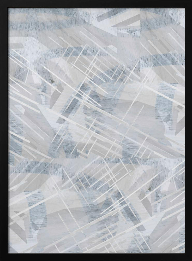 Ruhiges Grauweiß Abstrakt 2 | Poster