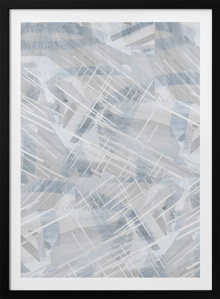Ruhiges Grauweiß Abstrakt 2 | Poster