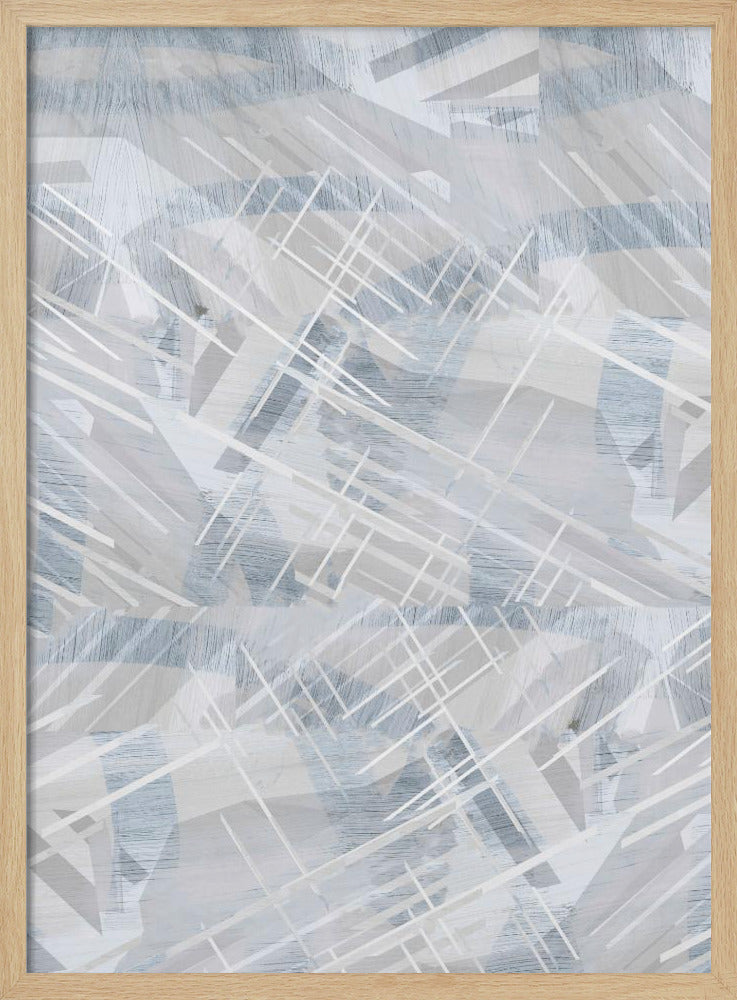 Ruhiges Grauweiß Abstrakt 2 | Poster