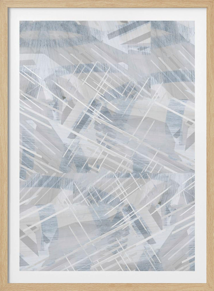 Ruhiges Grauweiß Abstrakt 2 | Poster