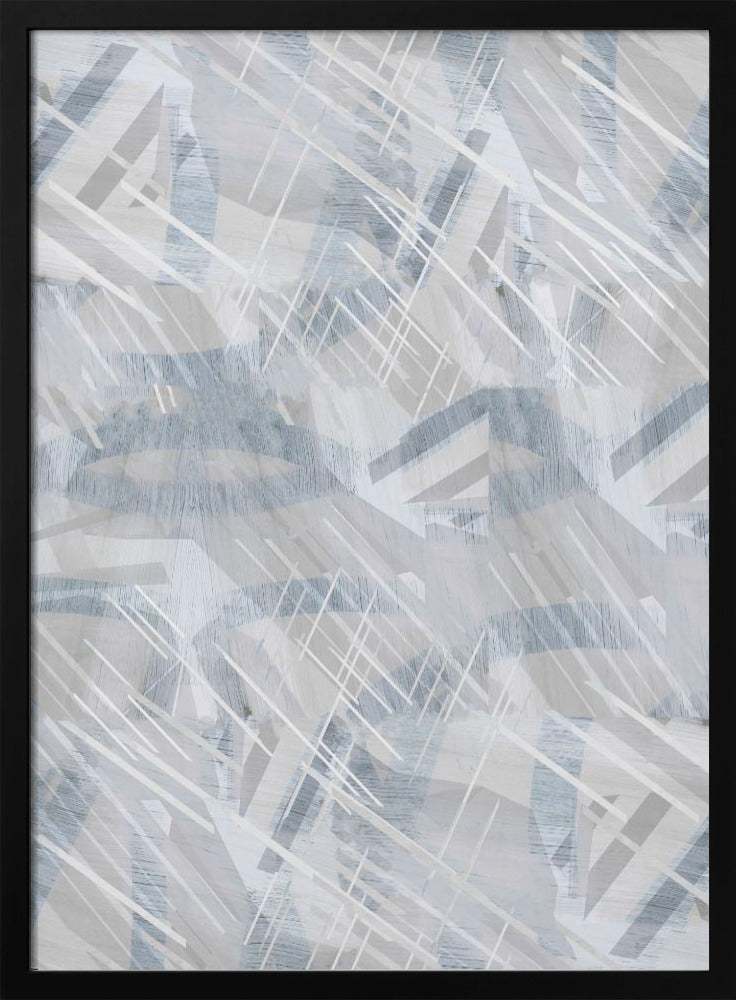 Ruhiges Grauweiß Abstrakt 1 | Poster