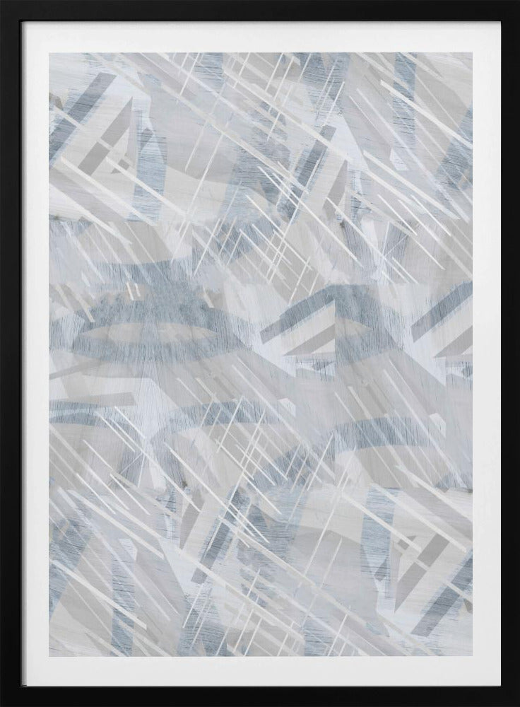 Ruhiges Grauweiß Abstrakt 1 | Poster